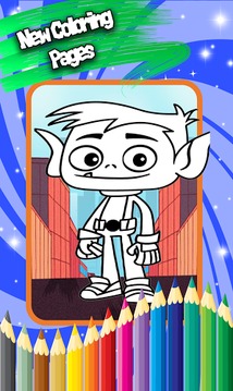 Coloring Book - Titans Go Fan游戲截圖1