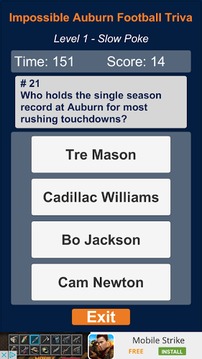 Insane Auburn Football Trivia游戲截圖4