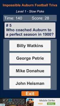 Insane Auburn Football Trivia游戲截圖3