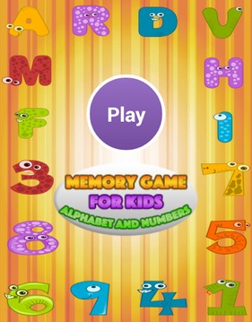 Memory Kids Alphabet & Numbers游戏截图1