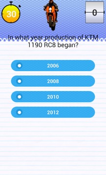 Quiz for KTM 1190 RC8 Fans游戲截圖3
