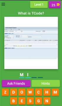 SAP TCODE QUIZ游戲截圖1