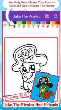 Jake The Pirates Coloring Book游戏截图2