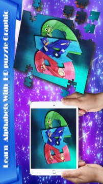 Alphabets pj ninja cat Puzzle游戲截圖1