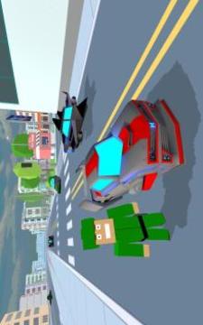 Blocky Hover Car: City Heroes游戲截圖4