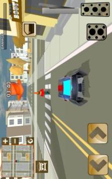 Blocky Hover Car: City Heroes游戲截圖3