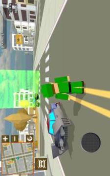 Blocky Hover Car: City Heroes游戲截圖1
