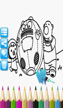 Coloring Book Penguin Pororo游戲截圖2
