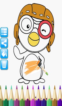 Coloring Book Penguin Pororo游戲截圖1