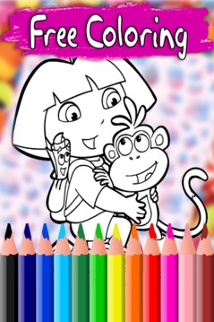 Coloring Book For Dora游戲截圖1