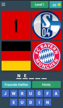 4 Bilder 1 Fu?ballspieler游戲截圖1