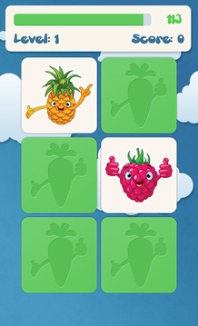 Fruits & Vegetables Nemory Game游戲截圖2