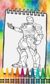 Super Iron Man Coloring Book游戲截圖3