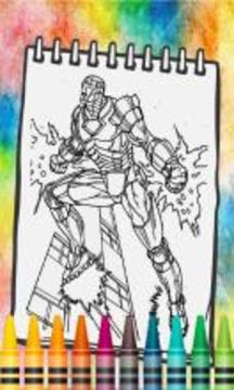 Super Iron Man Coloring Book游戲截圖2