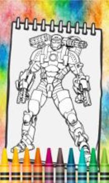 Super Iron Man Coloring Book游戲截圖4