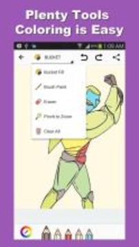 Super Hero Coloring Easy Kids游戲截圖2