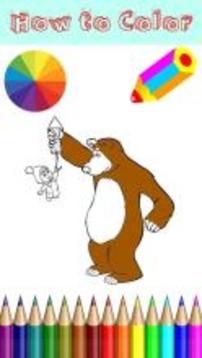 Learn Masha & Bear Coloring游戲截圖2