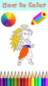 Coloring Super Saiyan God游戲截圖1