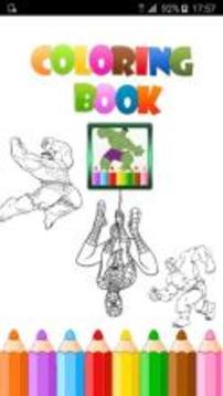Super Hero Coloring Pages游戲截圖1
