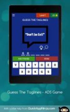 Guess The Taglines - ADS Game游戲截圖4