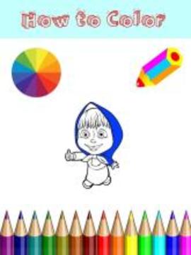 Learn Masha & Bear Coloring游戲截圖3