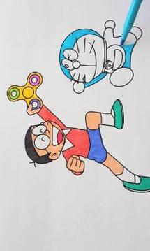 Learn Draw Fidget Spinner Nobita游戲截圖3