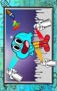 Gumballl : Coloring for Darwin游戲截圖2