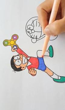 Learn Draw Fidget Spinner Nobita游戲截圖2