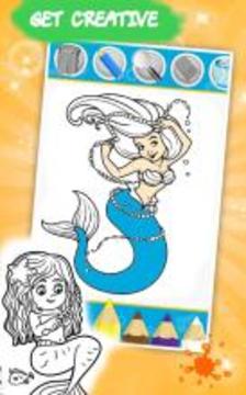 Mermaid Princess Coloring游戲截圖2