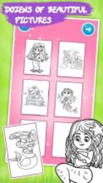 Mermaid Princess Coloring游戲截圖3