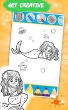 Mermaid Princess Coloring游戲截圖4
