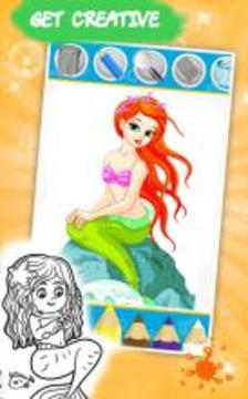 Mermaid Princess Coloring游戲截圖1