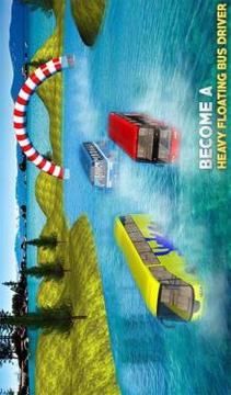 Floating Water Coach Bus Traffic Race游戲截圖3
