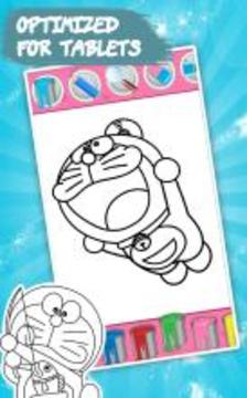 Coloring Book Dorae Cat游戲截圖4