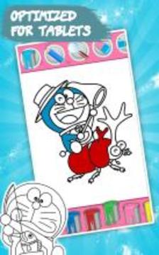 Coloring Book Dorae Cat游戲截圖1