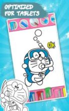 Coloring Book Dorae Cat游戲截圖3