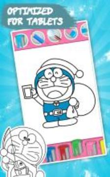 Coloring Book Dorae Cat游戲截圖2