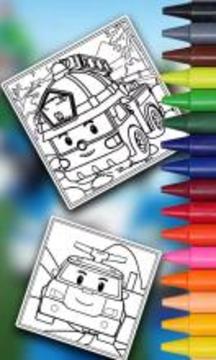 Book Art Robocar Coloring游戲截圖3