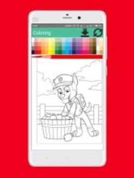 Coloring Paw Books Patrol游戲截圖2