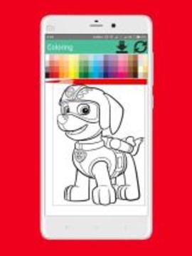 Coloring Paw Books Patrol游戲截圖3