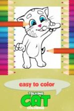 Talking Cat Coloring Game游戲截圖1