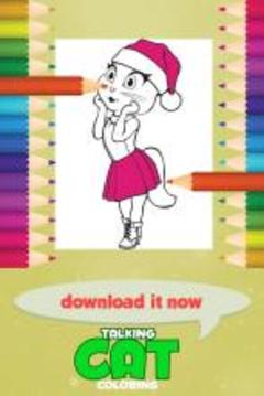 Talking Cat Coloring Game游戲截圖3