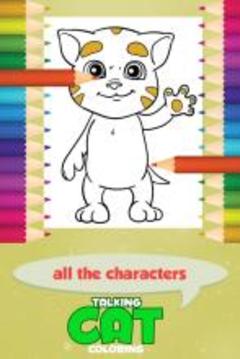 Talking Cat Coloring Game游戲截圖4