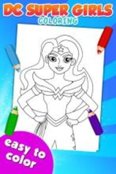 Superhero Girls Coloring Game游戏截图2