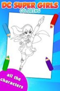 Superhero Girls Coloring Game游戏截图3