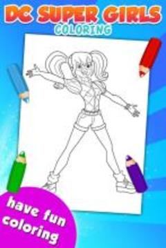 Superhero Girls Coloring Game游戏截图1