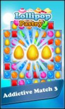 Lollipop & Pastry Match 3游戲截圖1