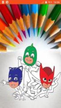 Coloring for PJ Cat Mask游戲截圖2