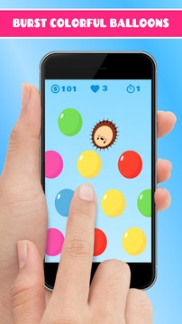 Hedgy Pop and colored balloons.游戲截圖2