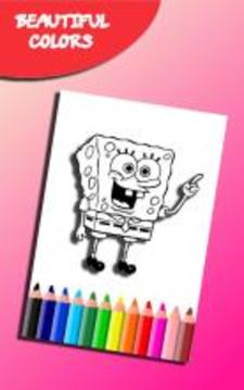 How to color Spongbob (coloring game)游戲截圖1